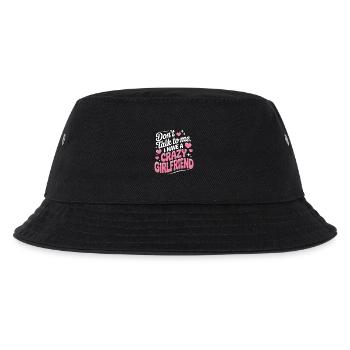 Crazy Girlfriend Vergeben Paar Verrückte Freundin - Kinder Bucket Hat - Schwarz - Vorne