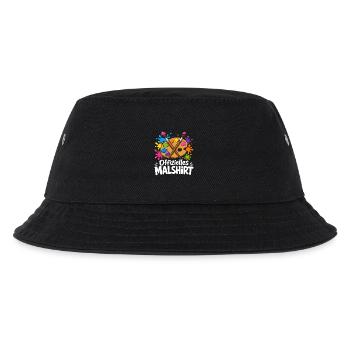 Offizielles Ausmal-Motiv zum Malen Zeichnen und - Kinder Bucket Hat - Schwarz - Vorne