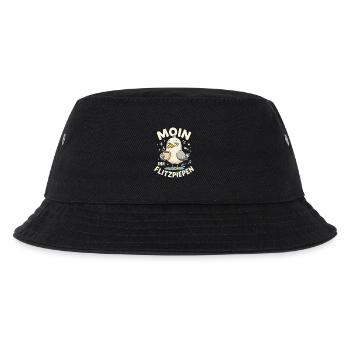 Moin Ihr Flitzpiepen Kaffee Duck - Kinder Bucket Hat - Schwarz - Vorne