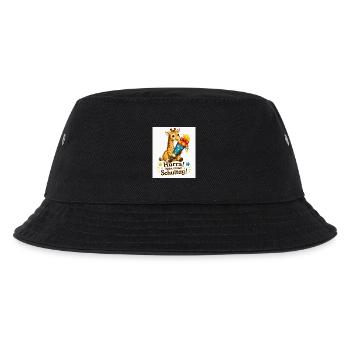 Giraffe feiert ersten Schultag - Kinder Bucket Hat - Schwarz - Vorne