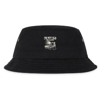 Nicht alt, ich bin klassisches Kameradesign - Kinder Bucket Hat - Schwarz - Vorne