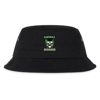Toxisch Grüner Schädel Metal Burns - Kinder Bucket Hat - Schwarz - Vorne