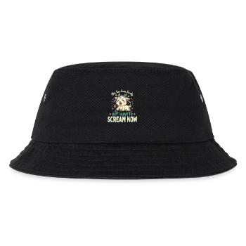 Süßer schreiender Ziegen-Cartoon auf Tee - Kinder Bucket Hat - Schwarz - Vorne