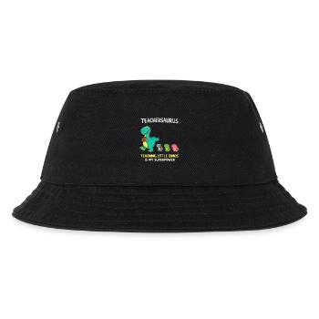 Teachersaurus Lehrer Humor mit kleinen Dinosaurier - Kinder Bucket Hat - Schwarz - Vorne