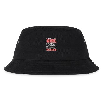 Just A Girl Who Loves Trains Cute Locomotive - Kids’ Bucket Hat - black - Front