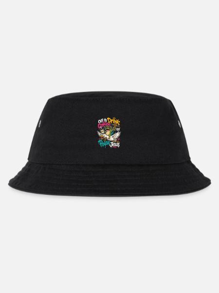 Kaffee, Kreuz und Frosch - Kinder Bucket Hat - Schwarz