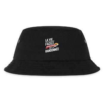 Das Leben ist nicht immer einfach, Wandern - Kinder Bucket Hat - Schwarz - Vorne