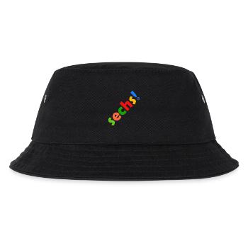 SECHS 6 JAHRE 6. GEBURTSTAG - Kinder Bucket Hat - Schwarz - Vorne