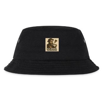 Saxophon Ich spiele vegetarisch - Kinder Bucket Hat - Schwarz - Vorne