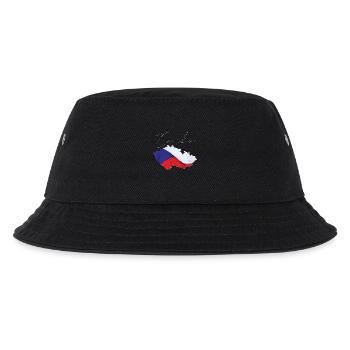 Tschechien Flagge in der Tschechien Landkarte CZ - Kinder Bucket Hat - Schwarz - Vorne