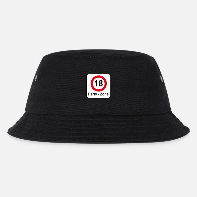18. Geburtstag ,Volljährig , Party Zone (25) - Kinder Bucket Hat - Schwarz