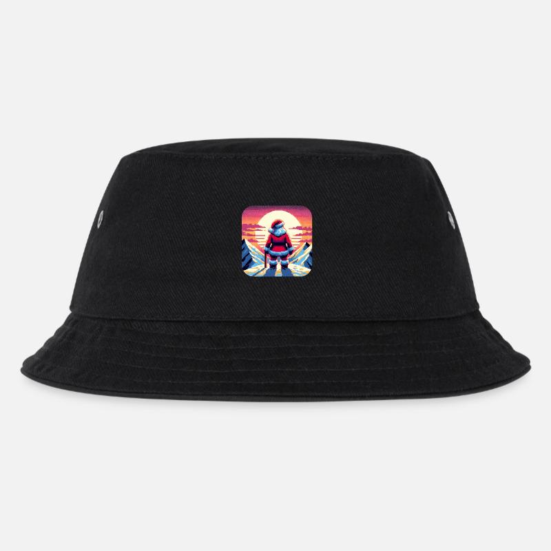 Weihnachtsmann auf dem Berg - Kinder Bucket Hat - Schwarz