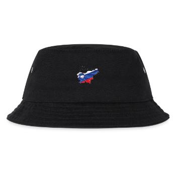 Slowenien Flagge in der Slowenien Landkarte EN - Kinder Bucket Hat - Schwarz - Vorne