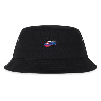 Slowakei Flagge in der Slowakei Landkarte SK - Kinder Bucket Hat - Schwarz - Vorne