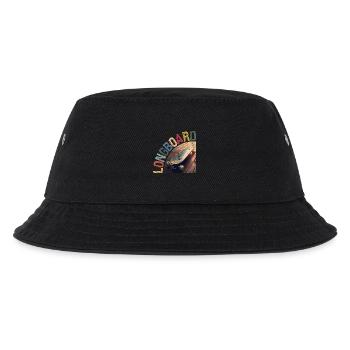 Longboard Vintage Longboarder Geschenk sk8 Skater - Kinder Bucket Hat - Schwarz - Vorne