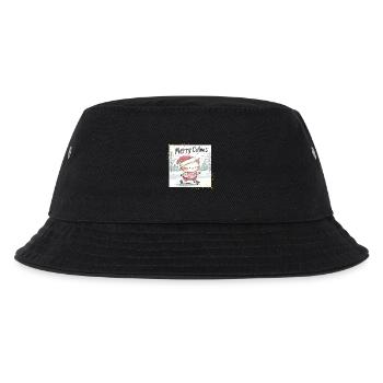 Weihnachten Katze Merry Catmas Winter Schnee Süß - Kinder Bucket Hat - Schwarz - Vorne