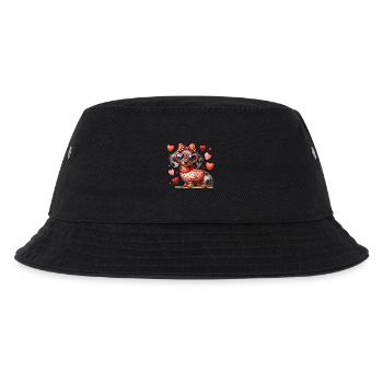 Dackel Dackelliebe Hund Vierbeiner Hundeliebhaber - Kinder Bucket Hat - Schwarz - Vorne