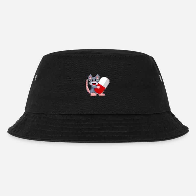 Maus Arzt Medizin - Kinder Bucket Hat - Schwarz