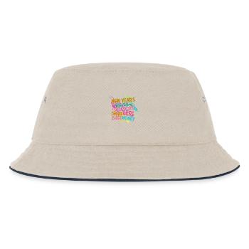 New Year's Resolutions - Kids’ Bucket Hat - ecru/navy - Front