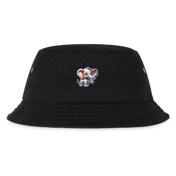 Elefant - Kinder Bucket Hat - Schwarz - Vorne