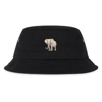 Elefant Tier - Kinder Bucket Hat - Schwarz - Vorne