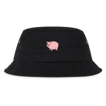 Tier Cartoon Schwein - Kinder Bucket Hat - Schwarz - Vorne