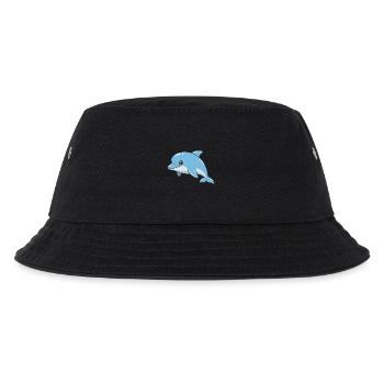 Tier Cartoon Delfin - Kinder Bucket Hat - Schwarz - Vorne