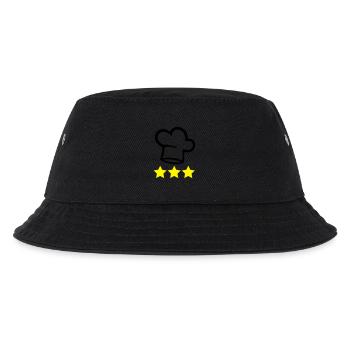 Chef's hat cook 3 stars - Kids’ Bucket Hat - black - Front