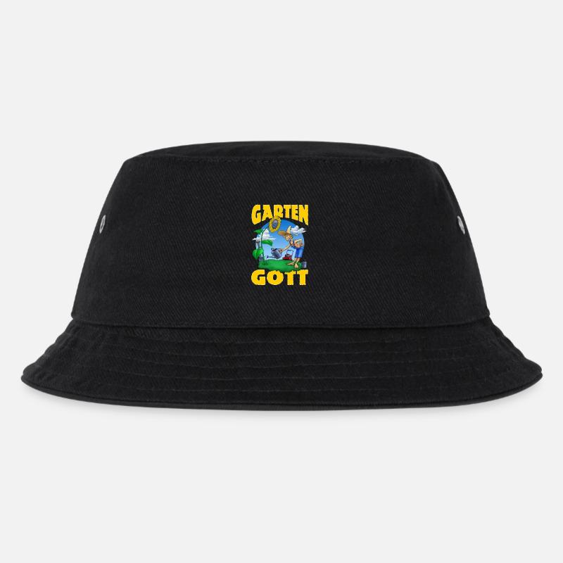 Garten Gott Sonnenblume no problem RAHMENLOS - Kinder Bucket Hat - Schwarz