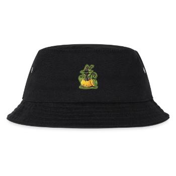 Halloween Black Witch Cat in Pumpkin - Kids’ Bucket Hat - black - Front