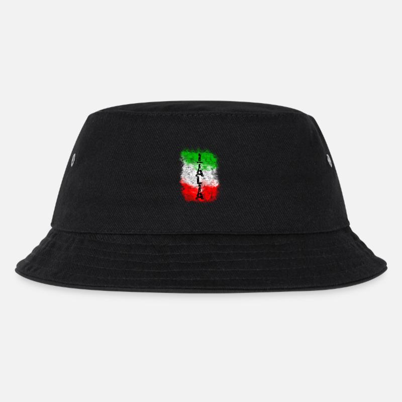 italia - Kinder Bucket Hat - Schwarz