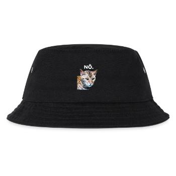 NÖ. Grummelige Katze Schlechte Laune - Kinder Bucket Hat - Schwarz - Vorne