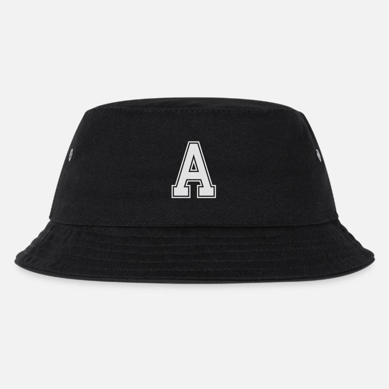 Buchstabe A - Kinder Bucket Hat - Schwarz