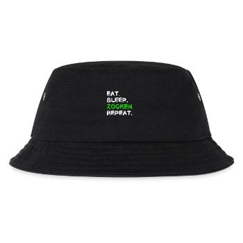 Eat Sleep Zocken Repeat Shirt - Kinder Bucket Hat - Schwarz - Vorne