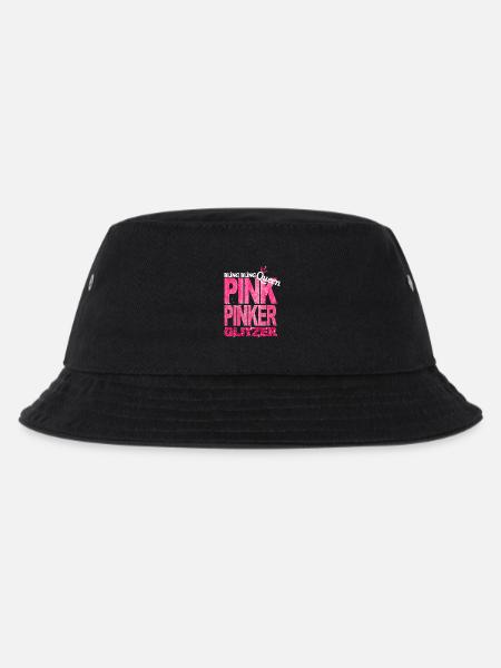 Bling Queen Pink Glitzer Prinzessin Geburtstag - Kinder Bucket Hat - Schwarz