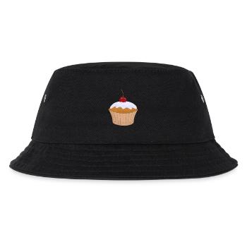 cupcake muffin cake kuchen backen bakery67 - Kinder Bucket Hat - Schwarz - Vorne