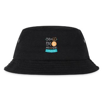 Ich bin nicht 60, ich bin 18 mit 42 Jahren Erfahrung. 1959 - Kinder Bucket Hat - Schwarz - Vorne