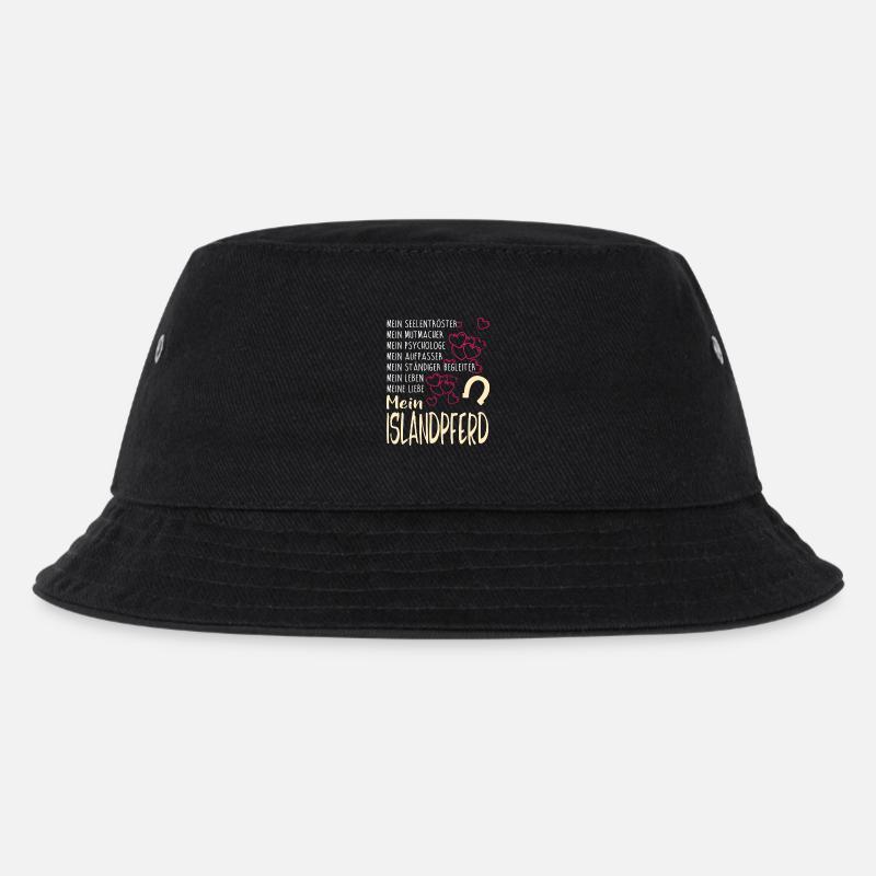 ISLANDPFERD - mein - Kinder Bucket Hat - Schwarz