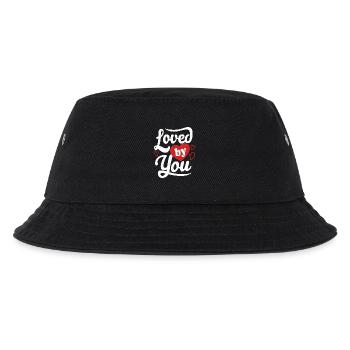 Loved By You Valentinstag Geschenk Liebe - Kinder Bucket Hat - Schwarz - Vorne