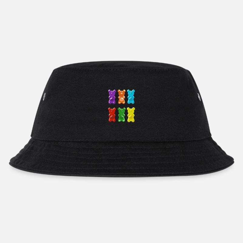 gummibärchen,bärchen,süß - Kinder Bucket Hat - Schwarz