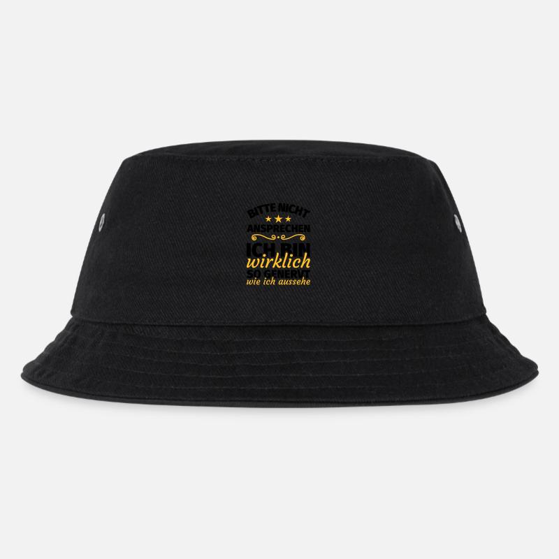 bitte nicht ansprechen ich bin wirklich so genervt - Kinder Bucket Hat - Schwarz