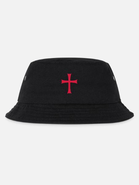 crusader church symbol cross jesus christ chr - Kids’ Bucket Hat - black