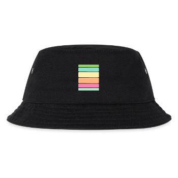 Streifen / Linien / Sprüche / Trend - Kinder Bucket Hat - Schwarz - Vorne