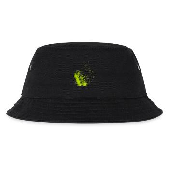 Abstract feather / line / green / pattern - Kids’ Bucket Hat - black - Front
