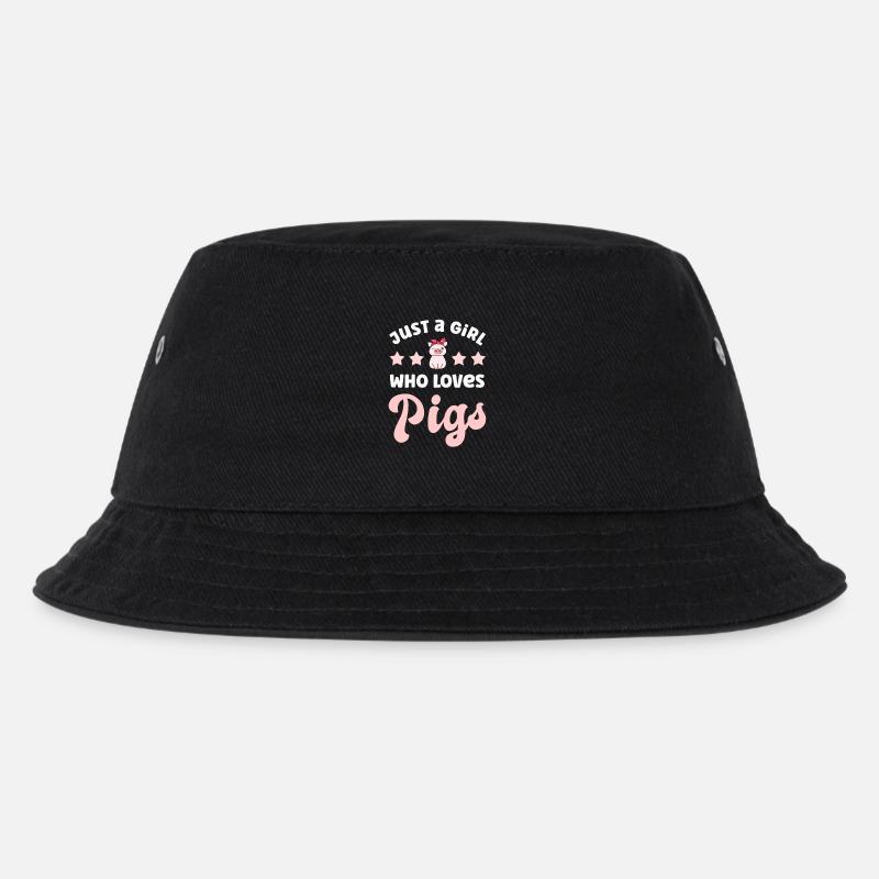 Schwein Schweine - Kinder Bucket Hat - Schwarz