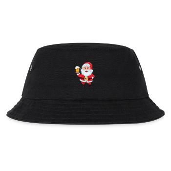 Santa mit Bierkrug  - Kinder Bucket Hat - Schwarz - Vorne