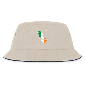Leitrim Ireland Flag | County Outline Map - Kids’ Bucket Hat - ecru/navy - Front