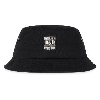 34. Geburtstag 34 Jahre Lustiger Spruch - Kinder Bucket Hat - Schwarz - Vorne