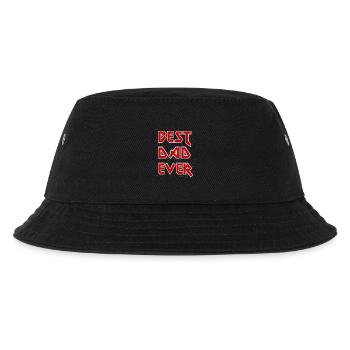 Best Dad Ever metal rock cool saying red father - Kids’ Bucket Hat - black - Front
