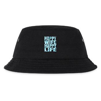 Happy wife happy life - Kids’ Bucket Hat - black - Front